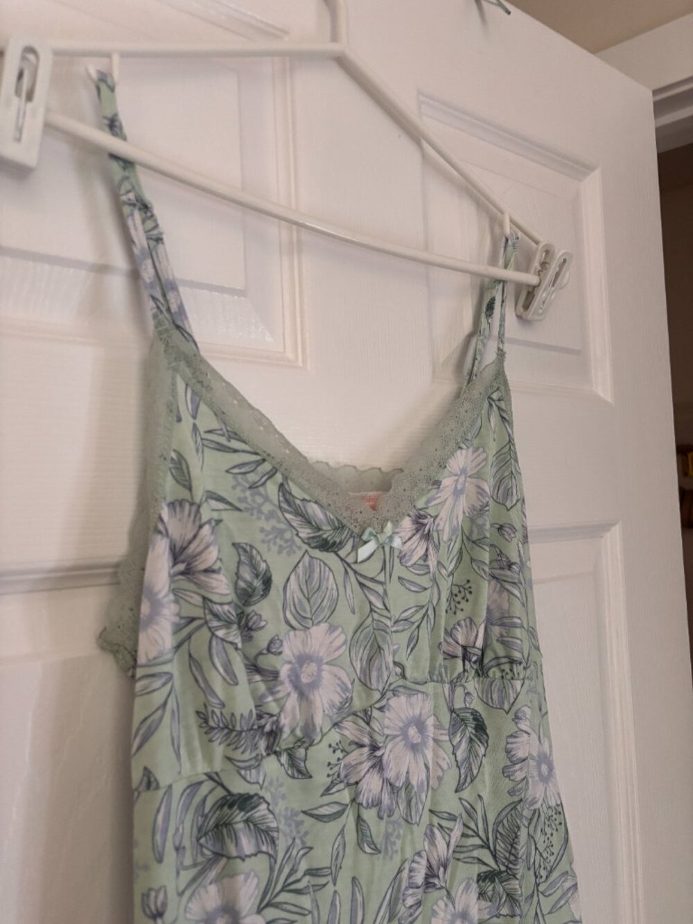 Mint Floral PJ Cami & Robe Set | Matching Lounge Set - Picture 9 of 10